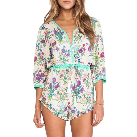 Spell Pants - Spell & The Gypsy Teal Floral Gypsy Romper